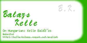 balazs kelle business card